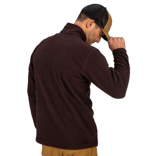 Толстовка Simms Rivershed Sweater Quarter Zip (Мужской; XL; Mahogany)